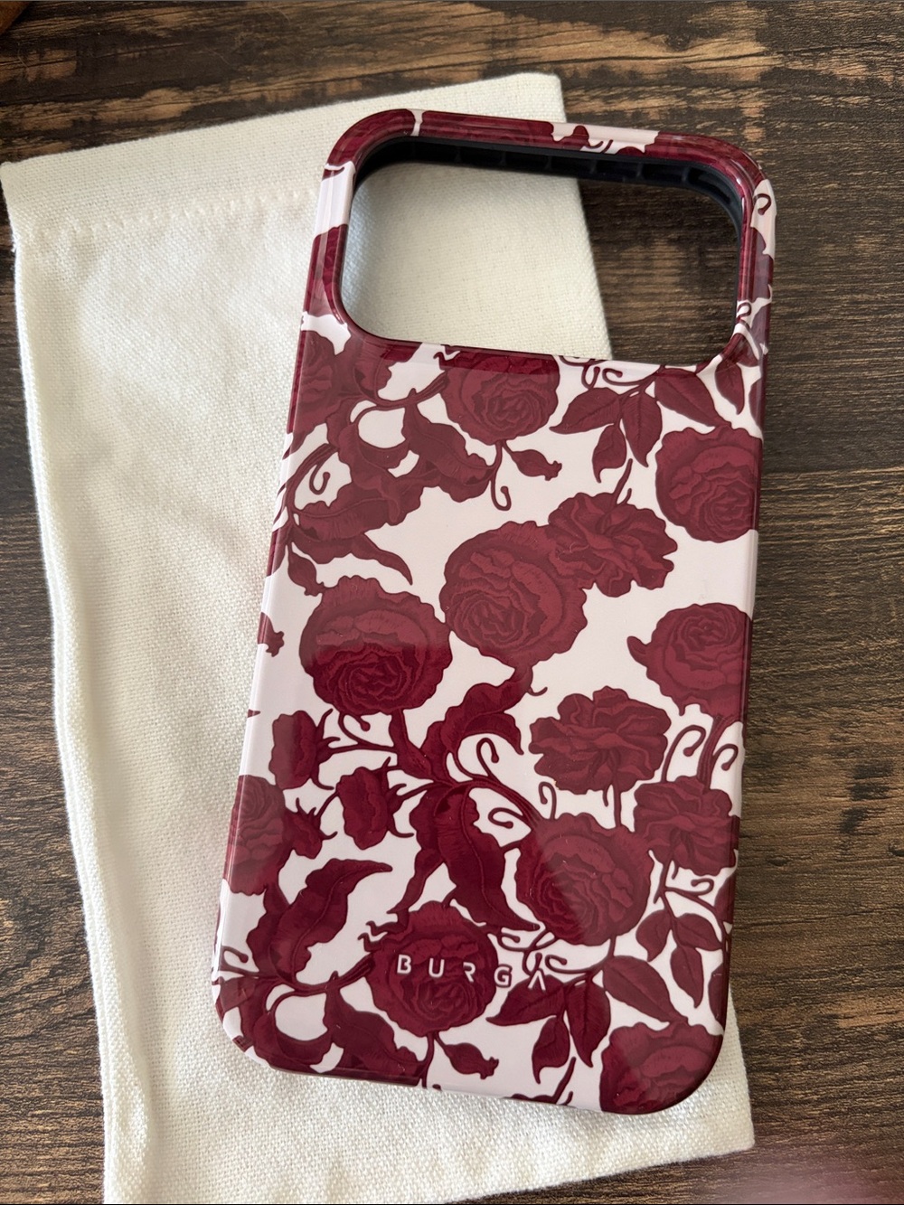 BURGA Burgundy Floral Protective Phone Case